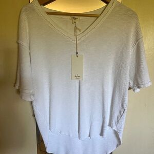 Dylan white V Neck Tee Shirt NWT